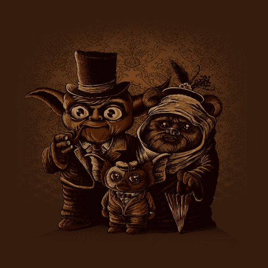 Yoda Ewok Mogwai Gizmo Photo Star Wars T-Shirt