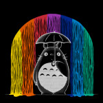 My Neighbor Totoro Rainbow Umbrella T-Shirt