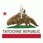 Tatooine Republic Star Wars California Flag T-Shirt