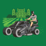 Batman Batmobile Lawnmower T-Shirt