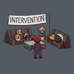 Super Mario Intervention Funny Gaming T-Shirt