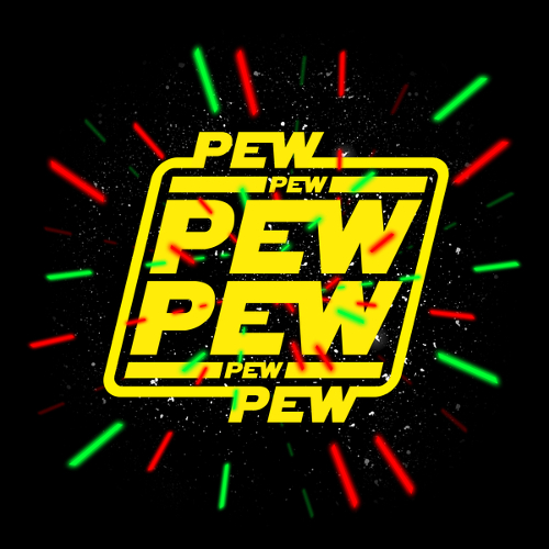 Pew Pew Star Wars Lasers Logo T-Shirt