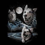 Three Derp Huskies T-Shirt