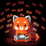 Red Panda Gaming Pew Pew Pew T-Shirt