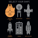 Select Your Ship Sci-Fi Gaming T-Shirt