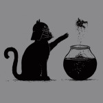 Darth Vader Cat Goldfish Choke Star Wars T-Shirt