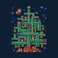 Super Mario Pipe Christmas Tree T-Shirt
