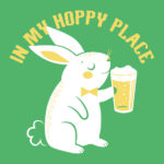 In My Hoppy Place Bunny Beer T-Shirt