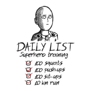 One Punch Man Daily List T-Shirt