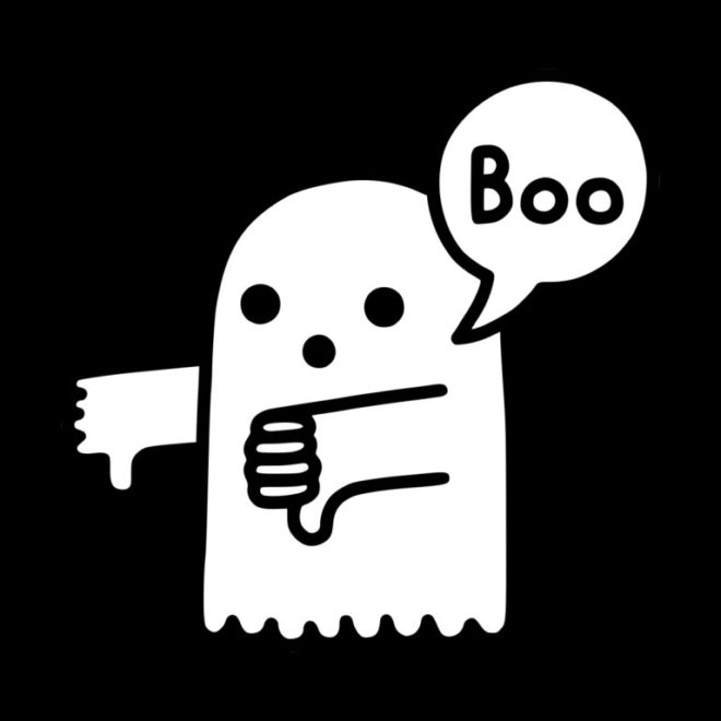 Ghost Boo Two Thumbs Down T-Shirt