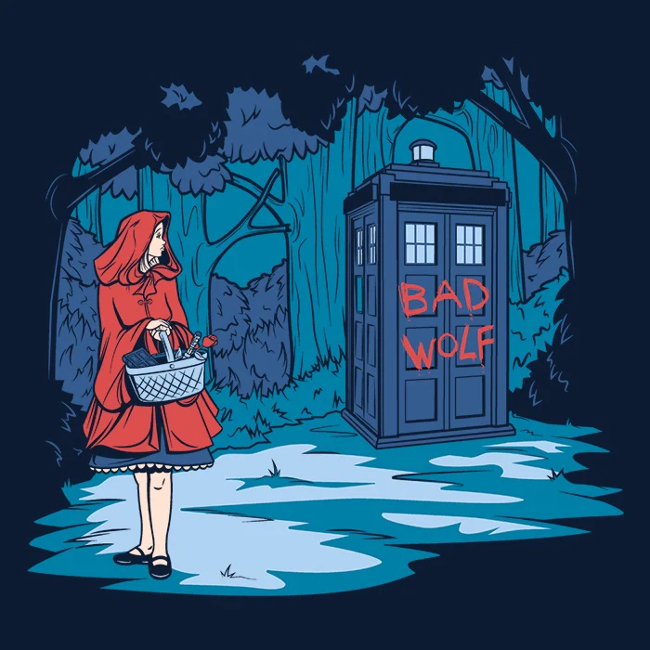 Bad Wolf Doctor Who Little Red Riding Hood Shirt