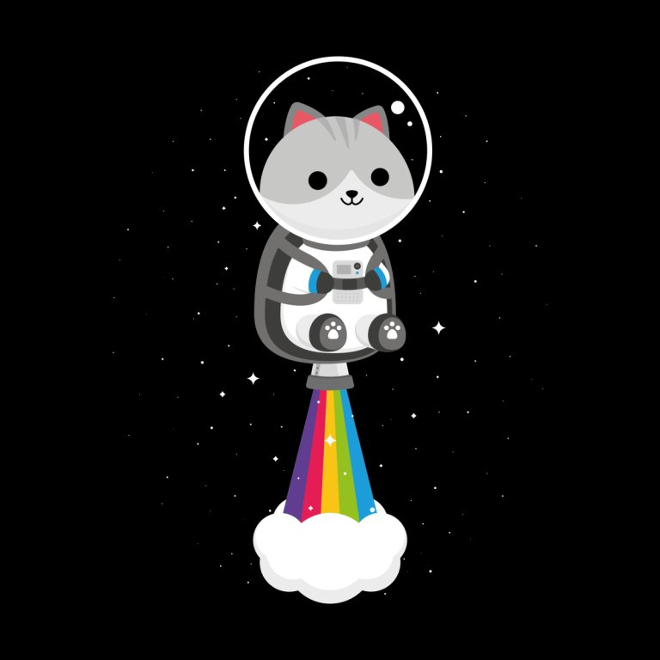 Space Cat Rainbow Thrusters Shirt