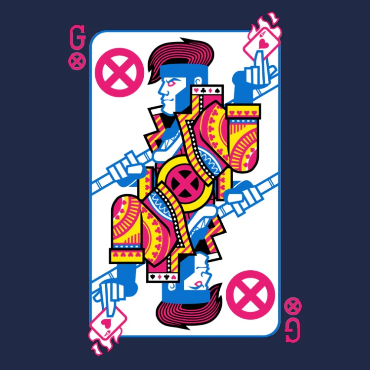 Gambit on a Playing Card X-Men Shirt