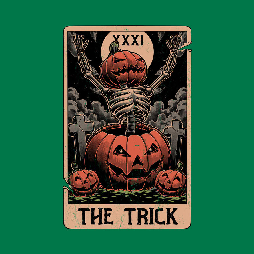 The Trick Halloween Pumpkin Tarot Card Shirt