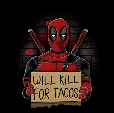 Will Kill For Tacos Deadpool Shirt